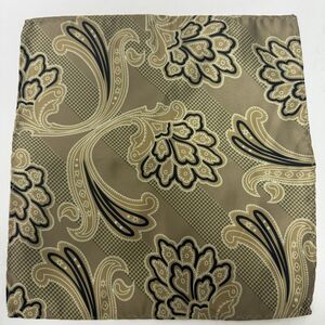 10" Geometric Silk Pocket Square Avocado Green Handmade